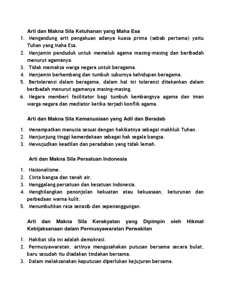 Arti Dan Makna Sila Ketuhanan Yang Maha Esa | PDF