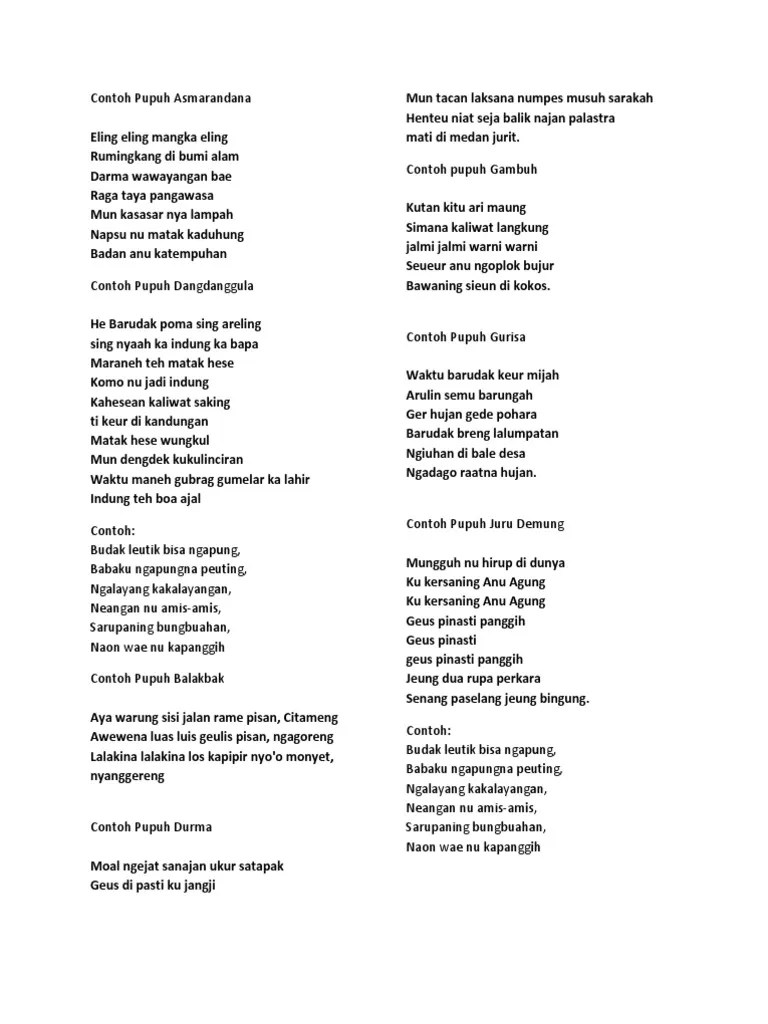 Contoh pupuh asmarandana - Angkoo