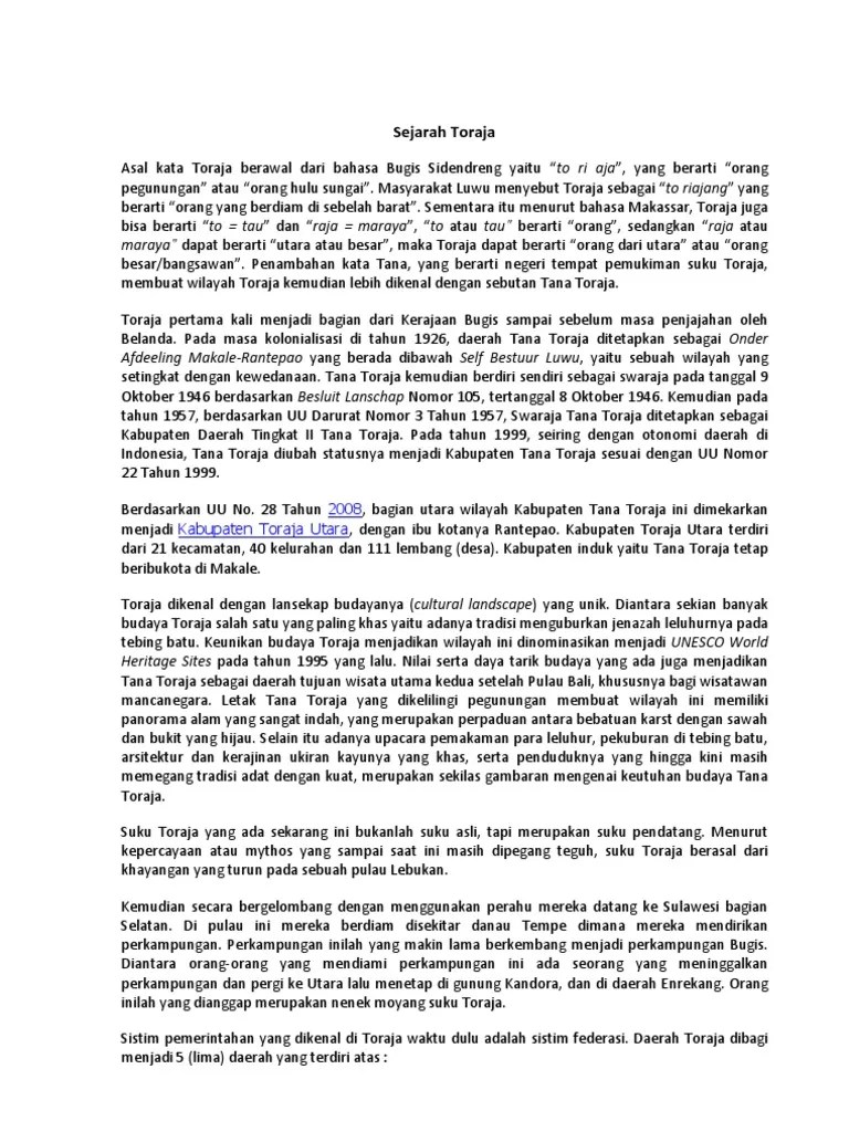 Sejarah Toraja | PDF