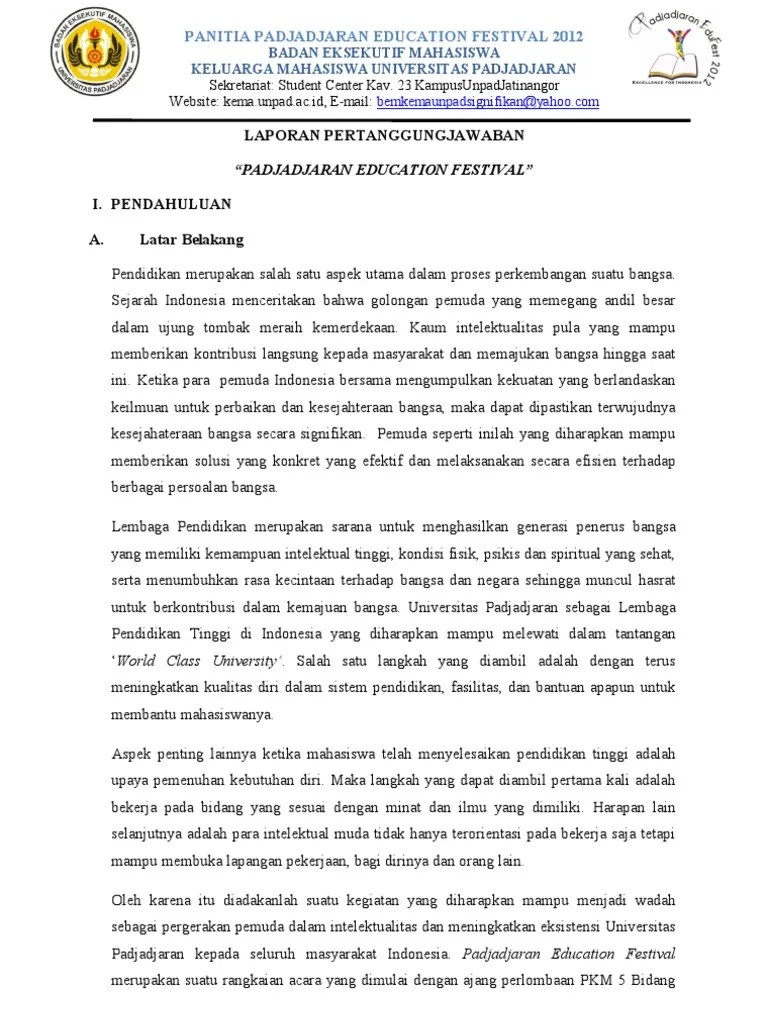 Revisi LPJ PEF | PDF