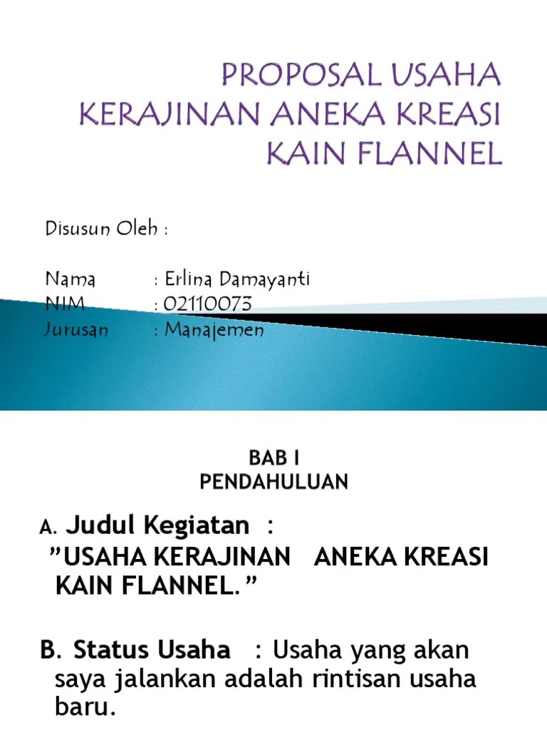 Presentasi Proposal Flanel | PDF