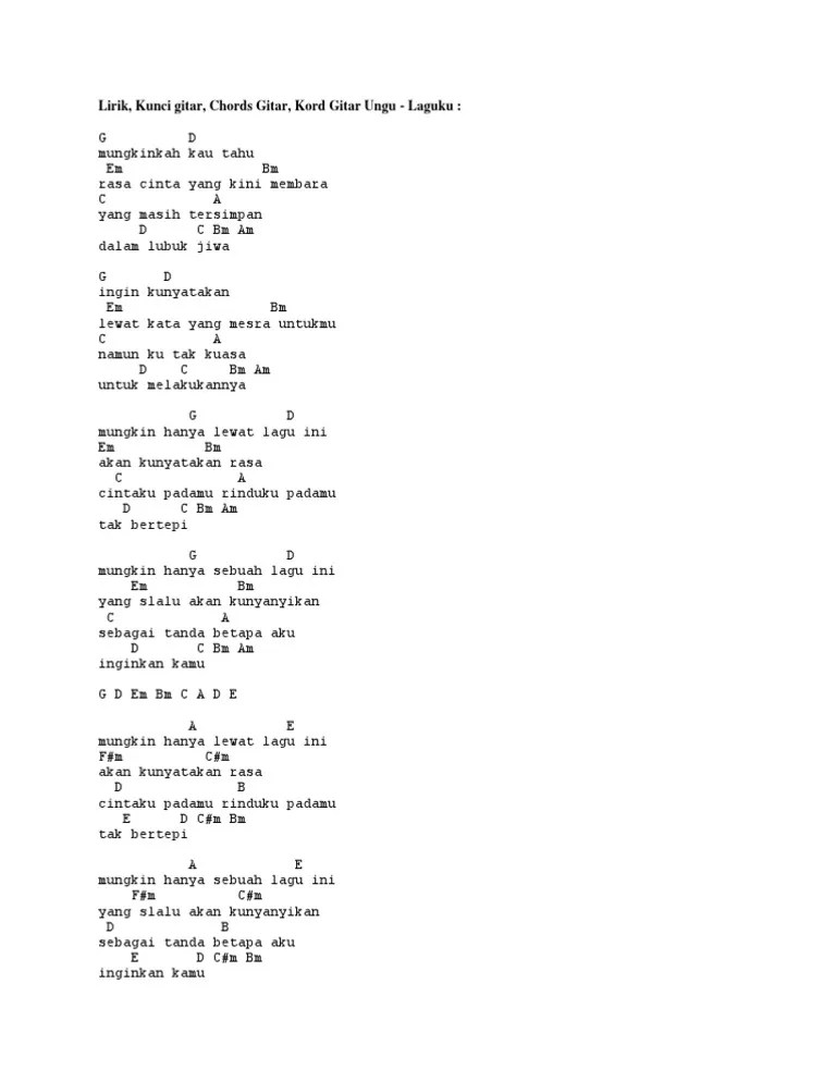 Lirik Lagu Mungkin Sang Fajar Chord