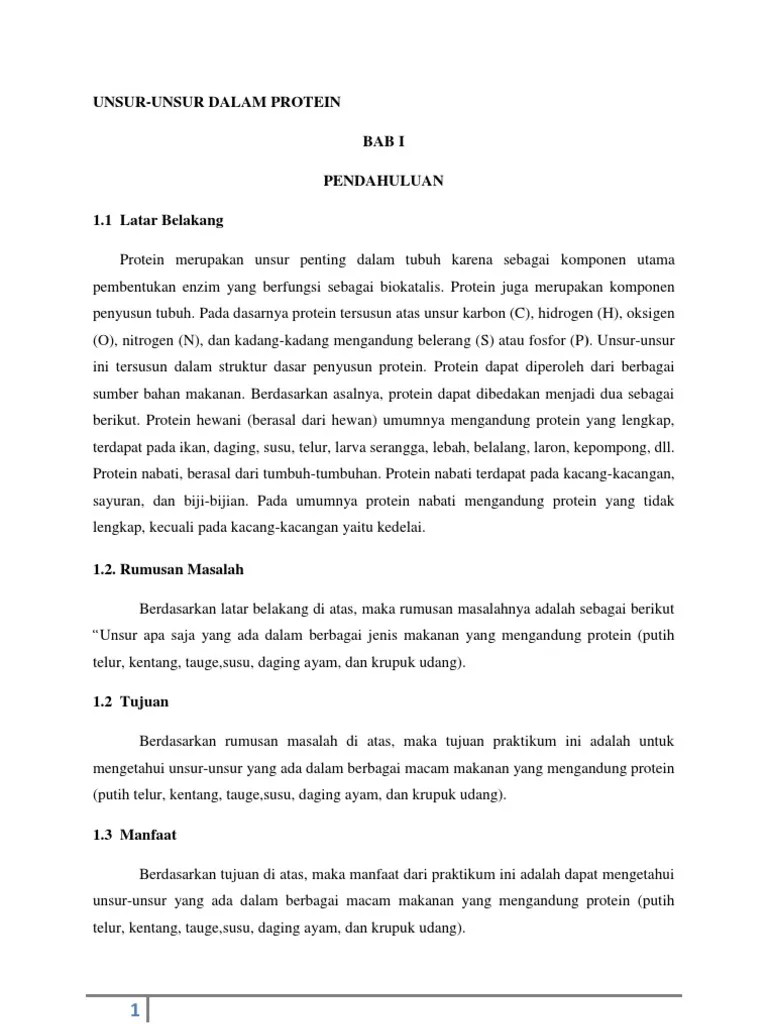 Unsur Protein | PDF