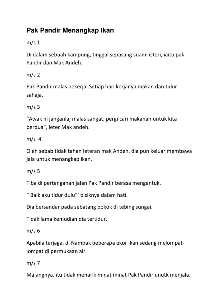 Pak Pandir Menangkap Ikan | PDF