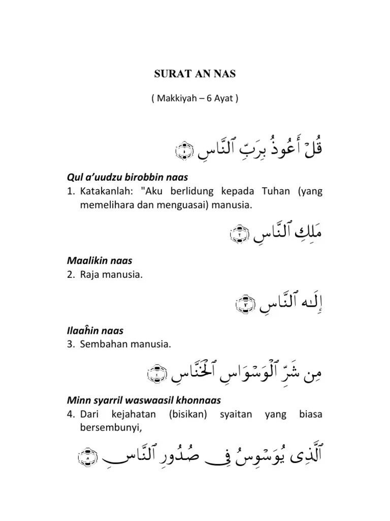 Surah An Nas Adalah Surah Yang