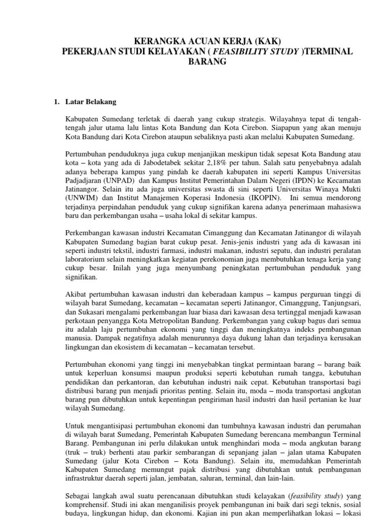 KAK FS Terminal Barang | PDF