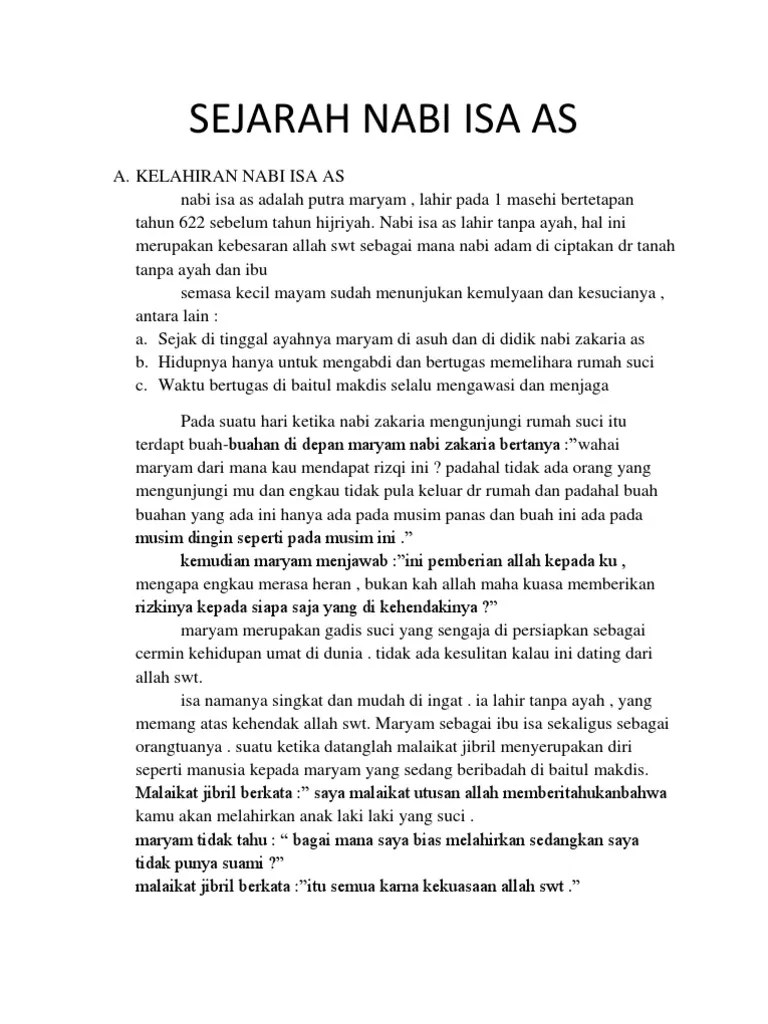 Sejarah Nabi Isa As | PDF