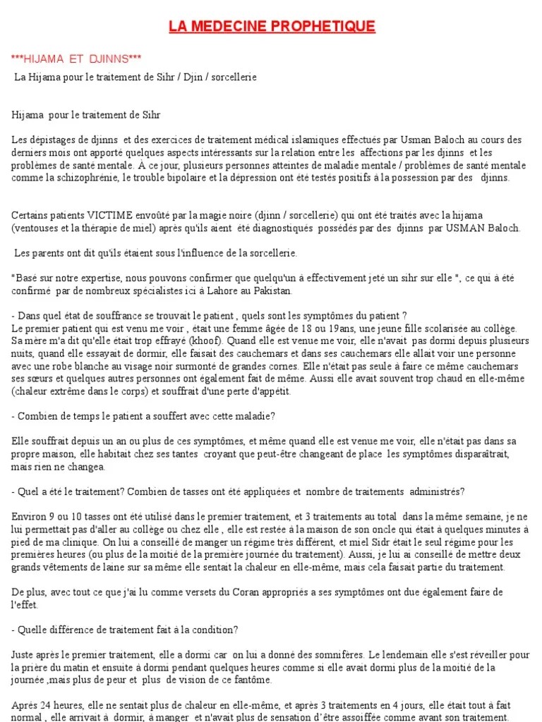 Hijama Et Sihr | PDF | Trouble mental | Santé mentale