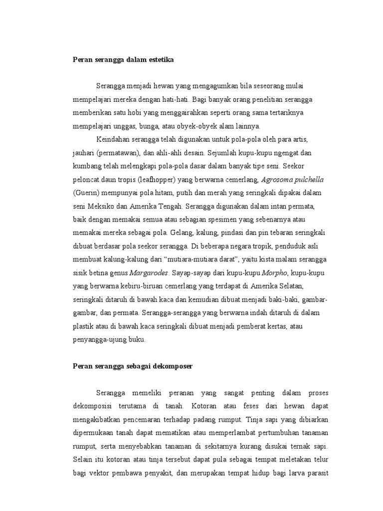 Peran Serangga Dalam Estetika