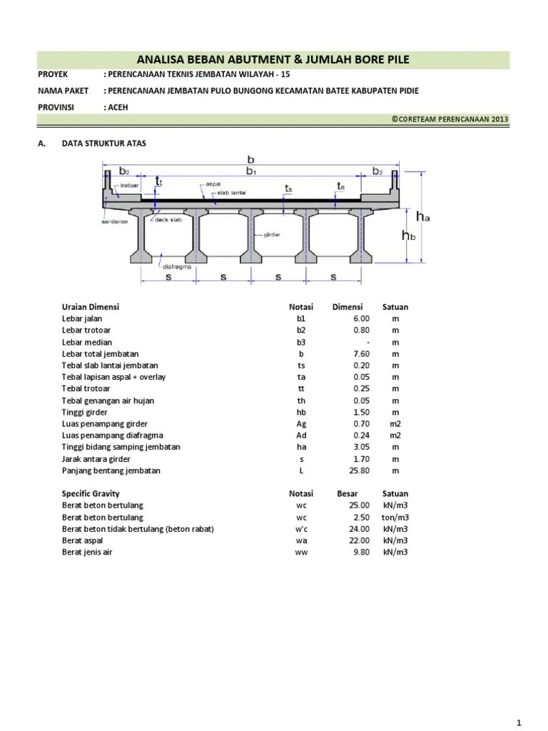 Perhitungan Bore Pile | PDF