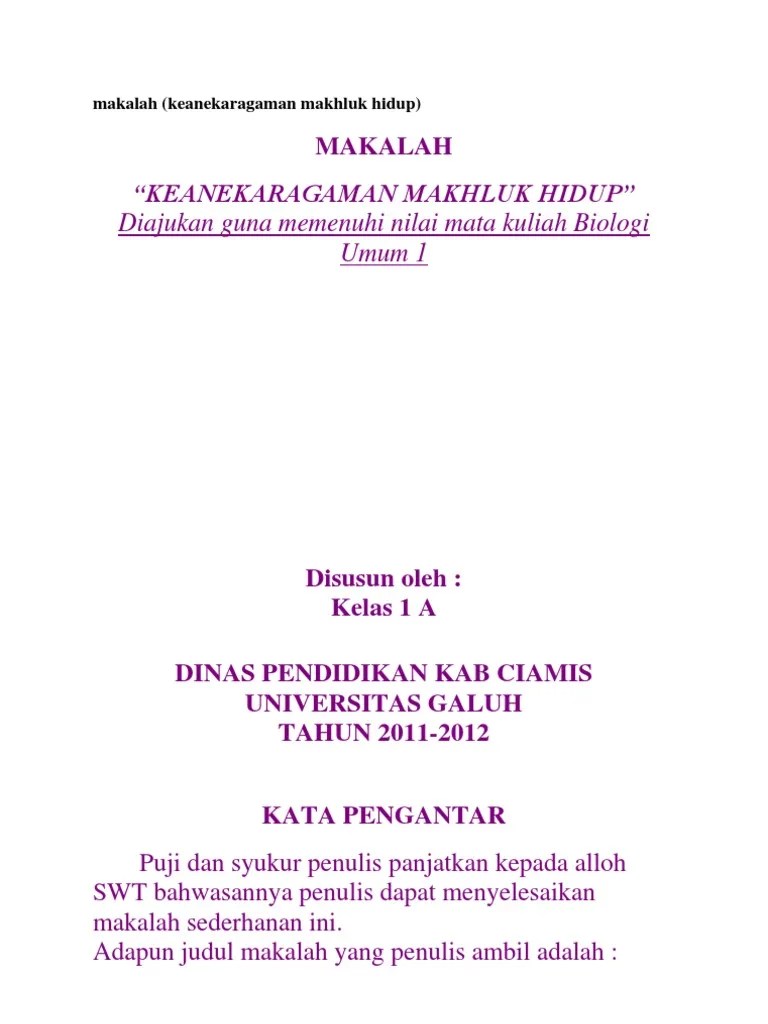 Makalah Keanekaragaman Hayati | PDF