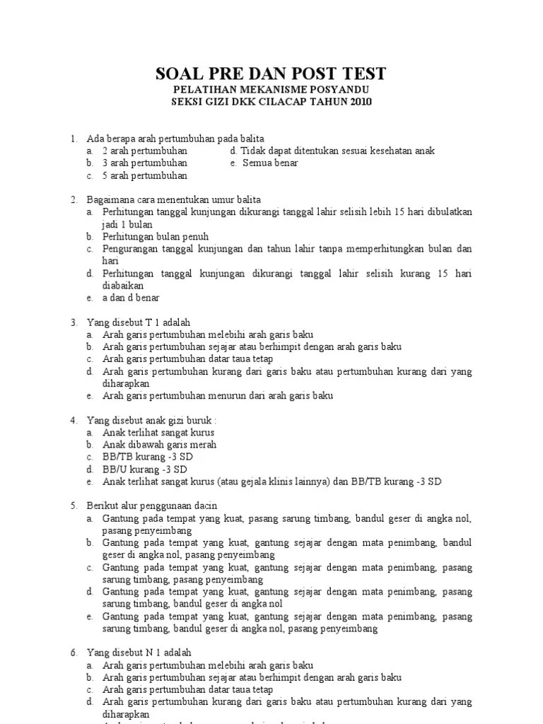 Pre &amp; Post Test | PDF