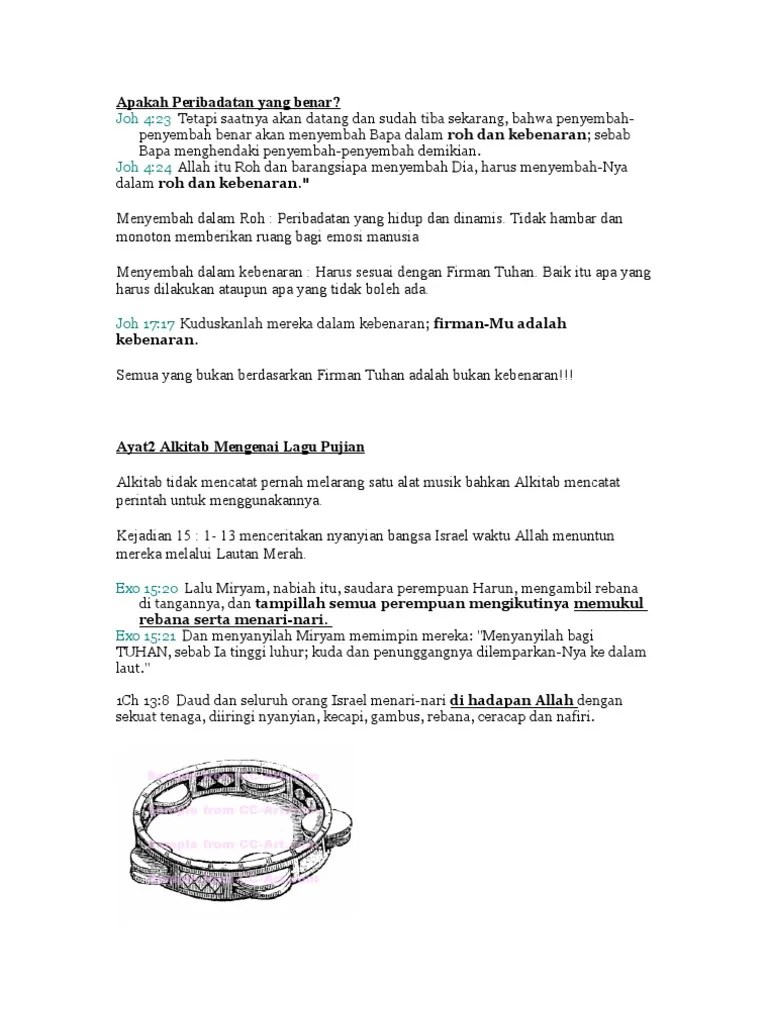 Ayat2 Alkitab Mengenai Alat-Alat Musik | PDF