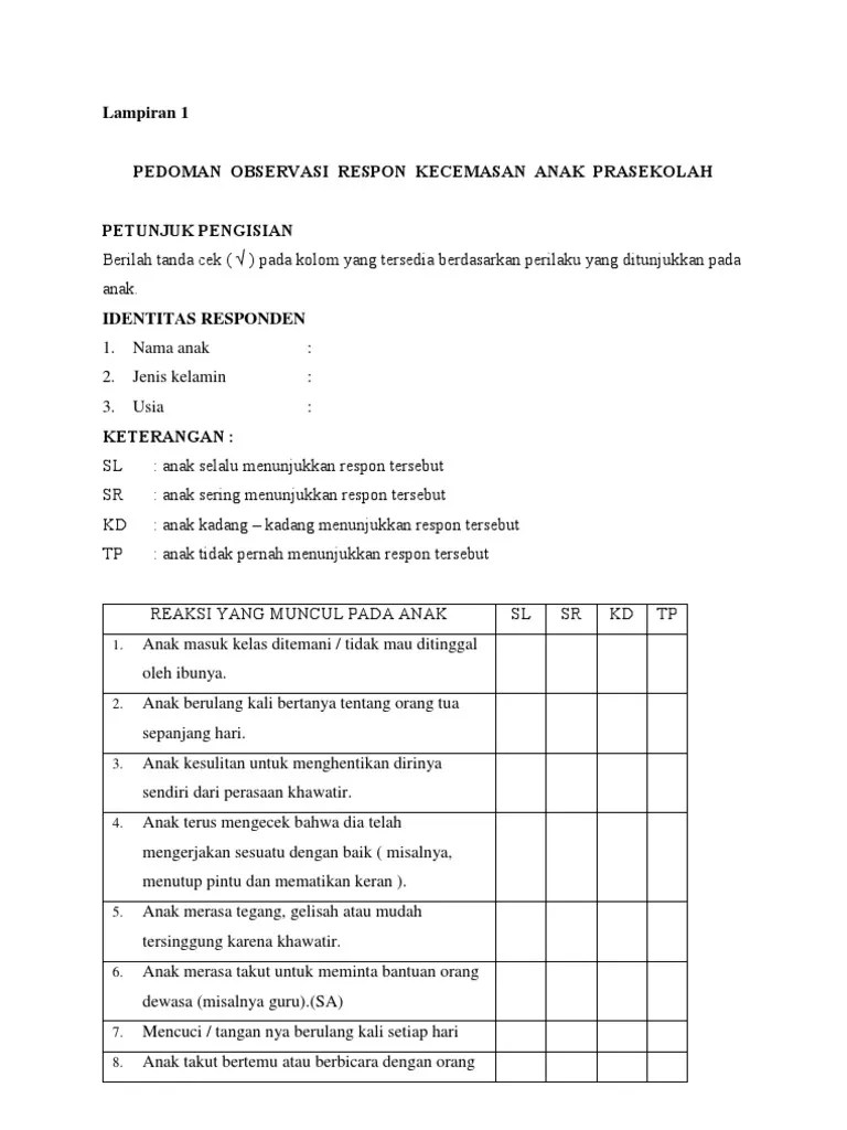 Lampiran 1-Lembar Observasi | PDF
