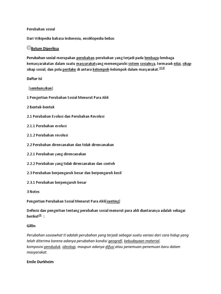 Perubahan Sosial | PDF