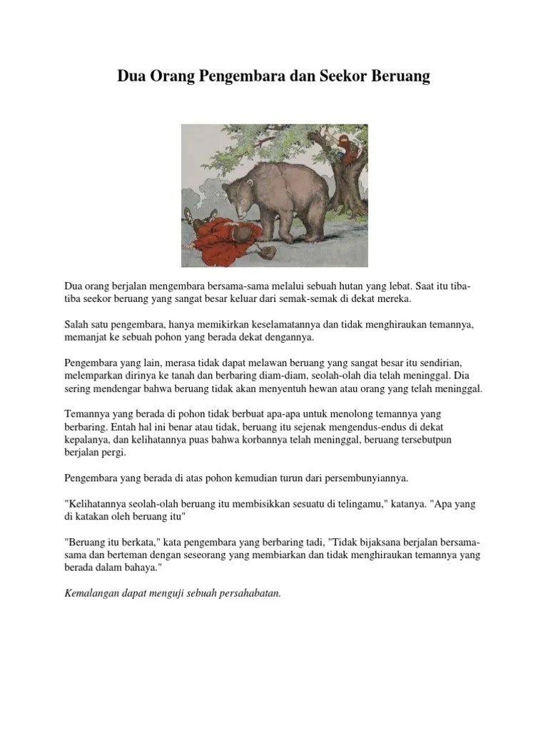 Dua Orang Pengembara Dan Seekor Beruang | PDF