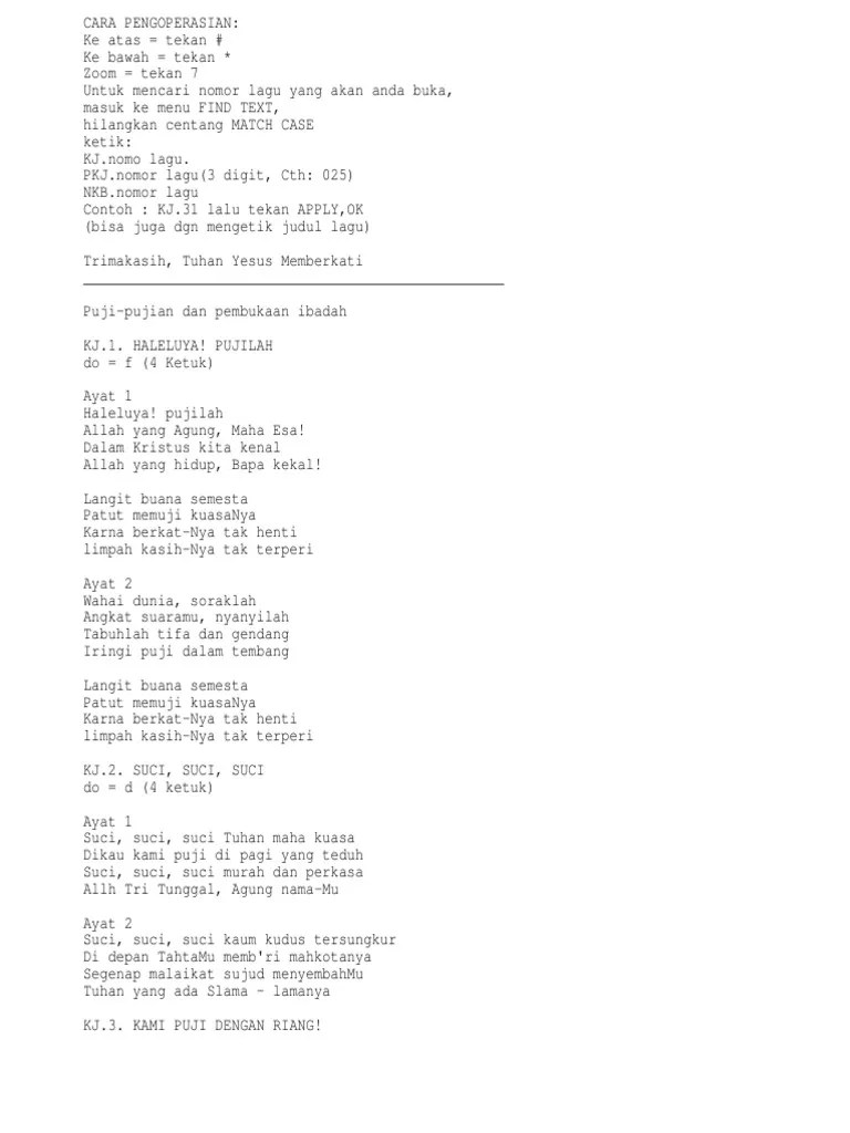 Kidung Jemaat+Kpj+Nkb (EW) JHHJHJJ | PDF