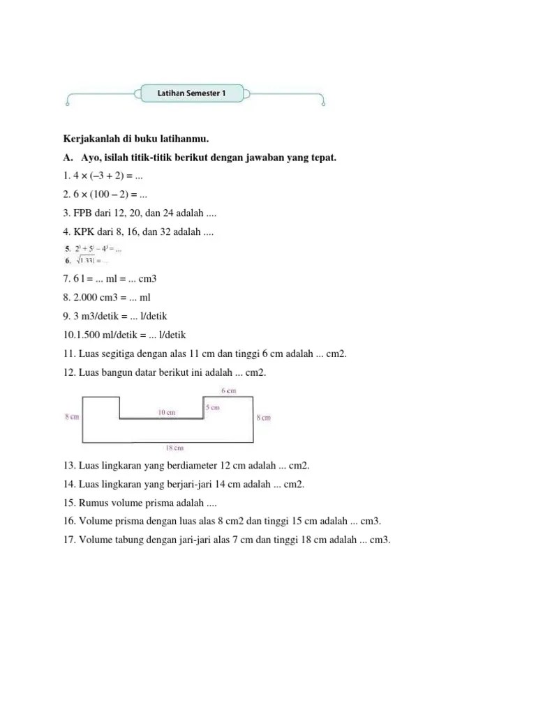 Kerjakanlah Di Buku Latihanmu | PDF