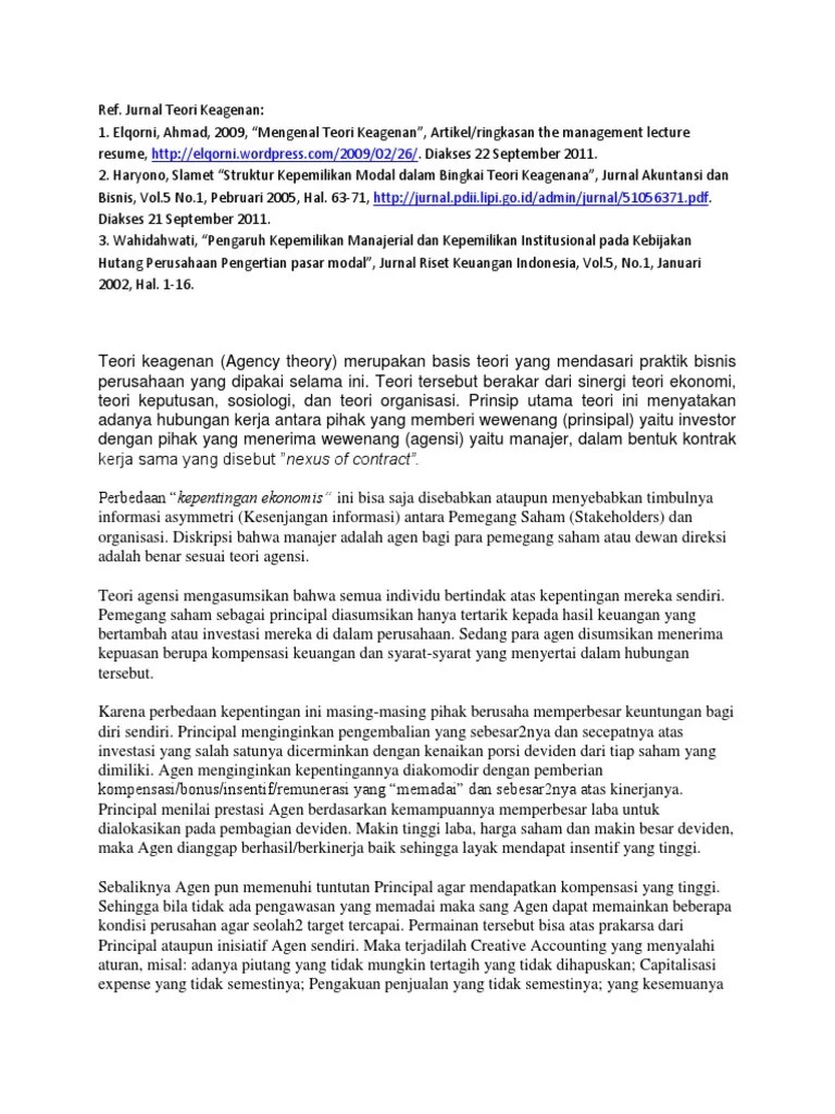 Teori Agen 2 | PDF