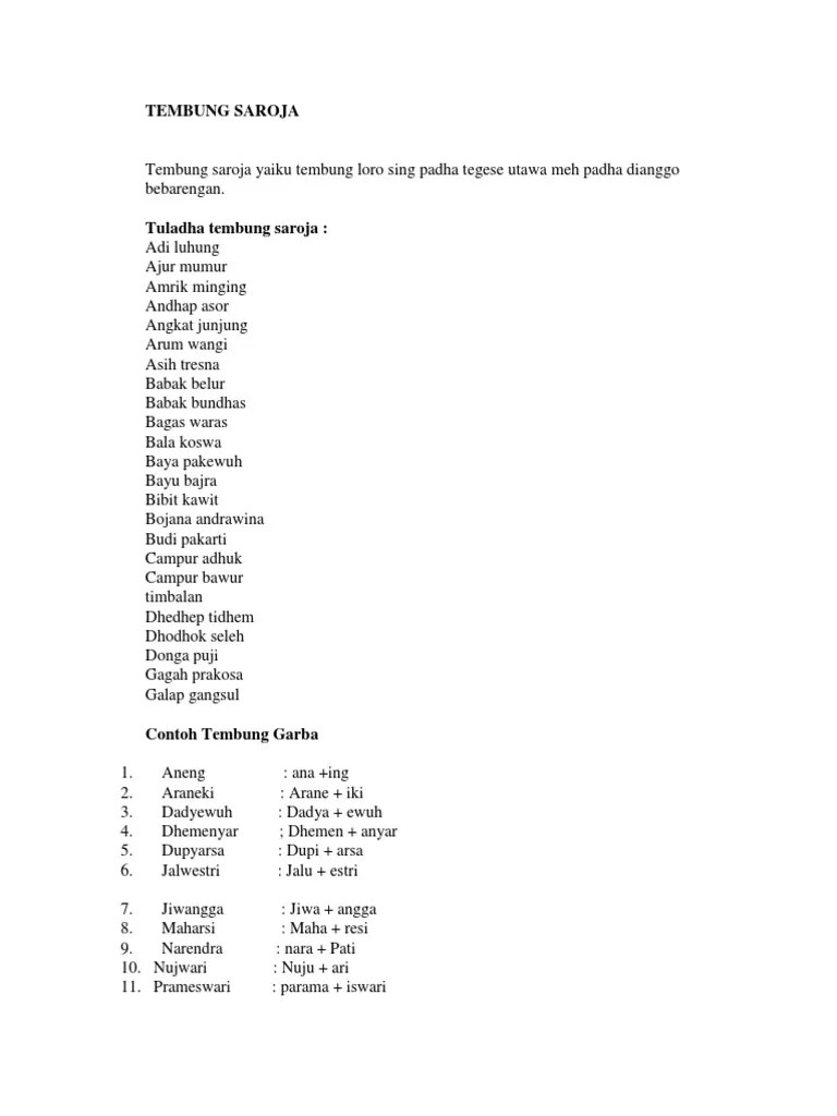 Basa Jawane Sasa | PDF