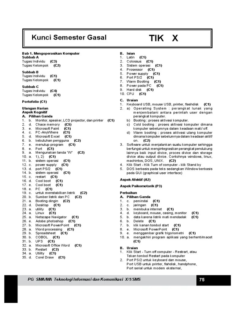 Buku Lks Tik Kelas 8 Semester 1