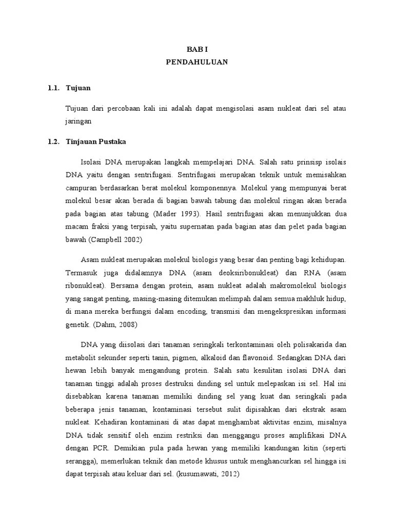 Isolasi DNA | PDF