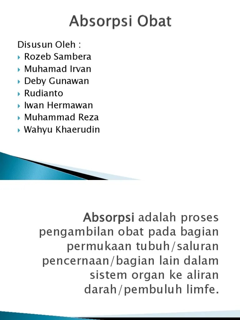 Absorpsi Obat | PDF