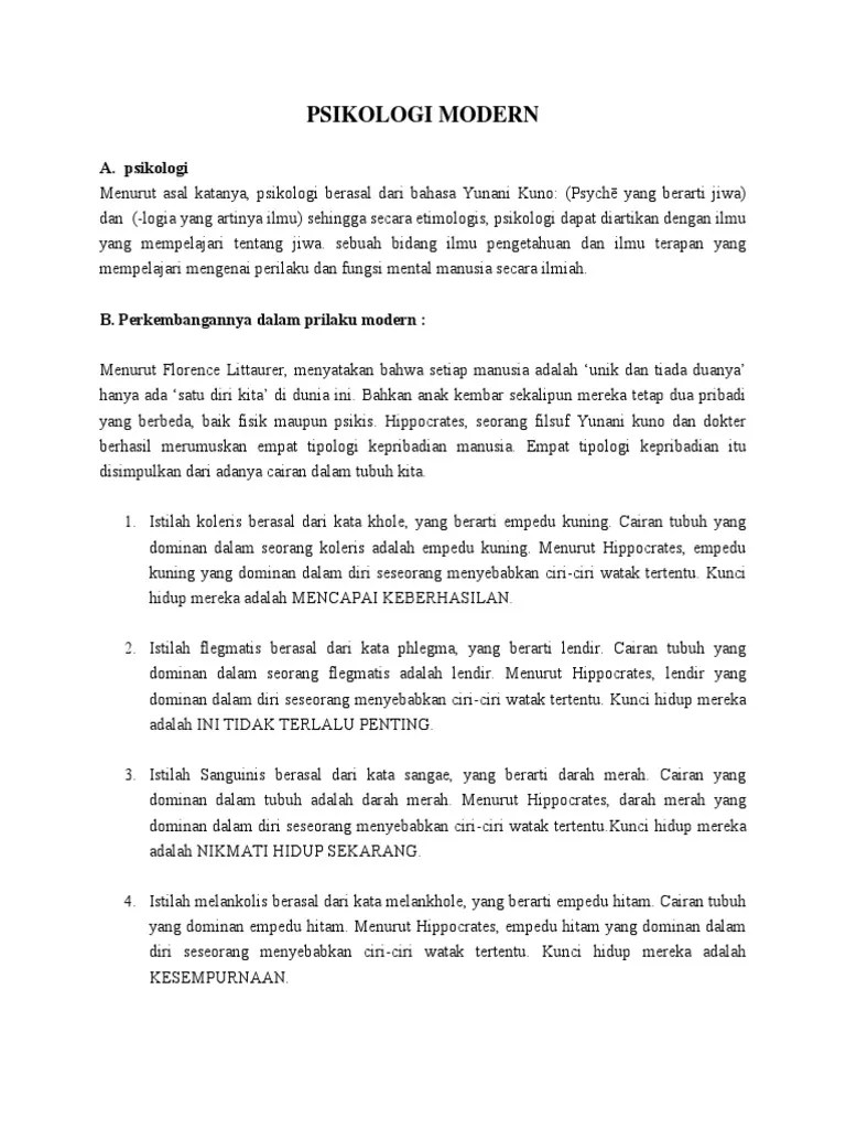 Psikologi Modern | PDF