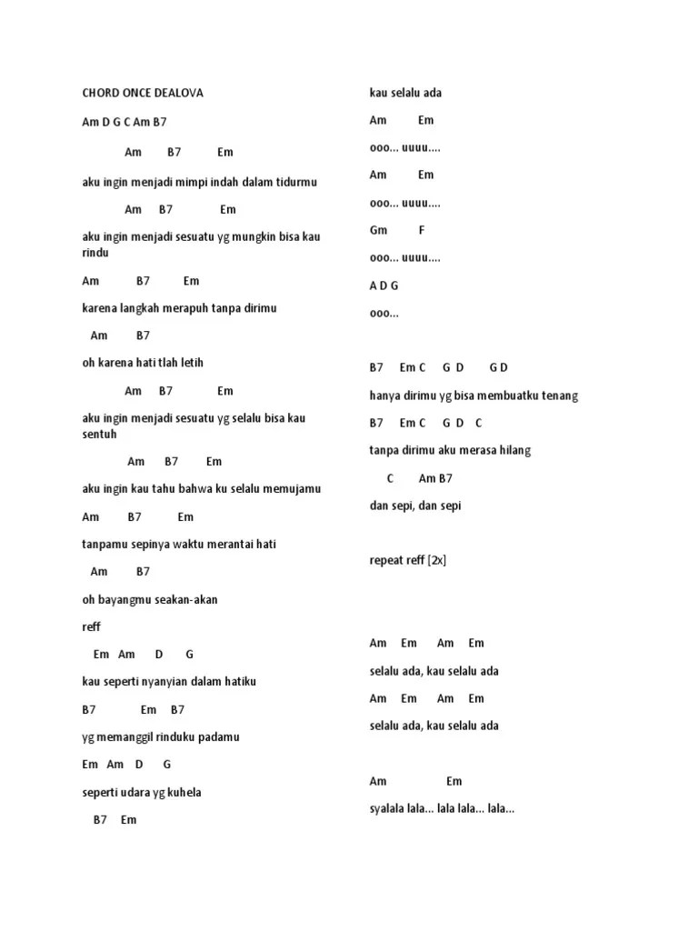 Chord Gitar Dealova Asli