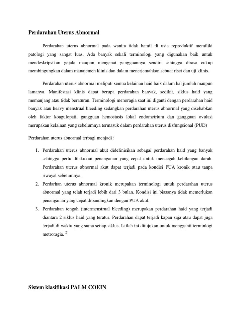 Perdarahan Uterus Abnormal | PDF
