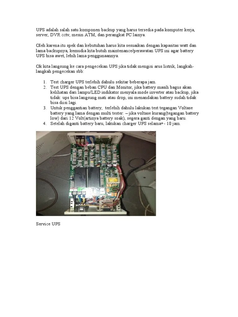 Cara Memperbaiki Ups Rusak | PDF