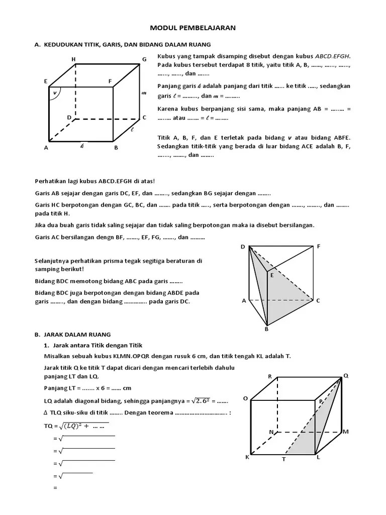 Ruang Dimensi Tiga | PDF