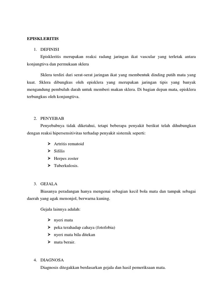 EPISKLERITIS | PDF