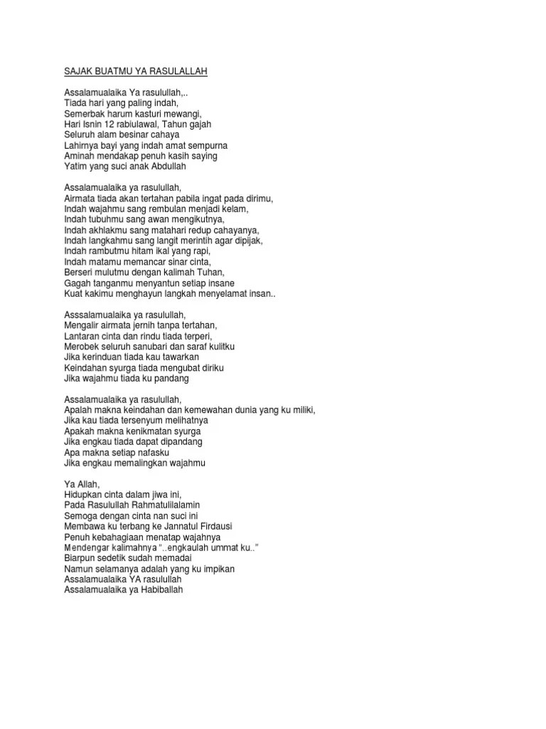 Assalamualaika Ya Rasulullah
