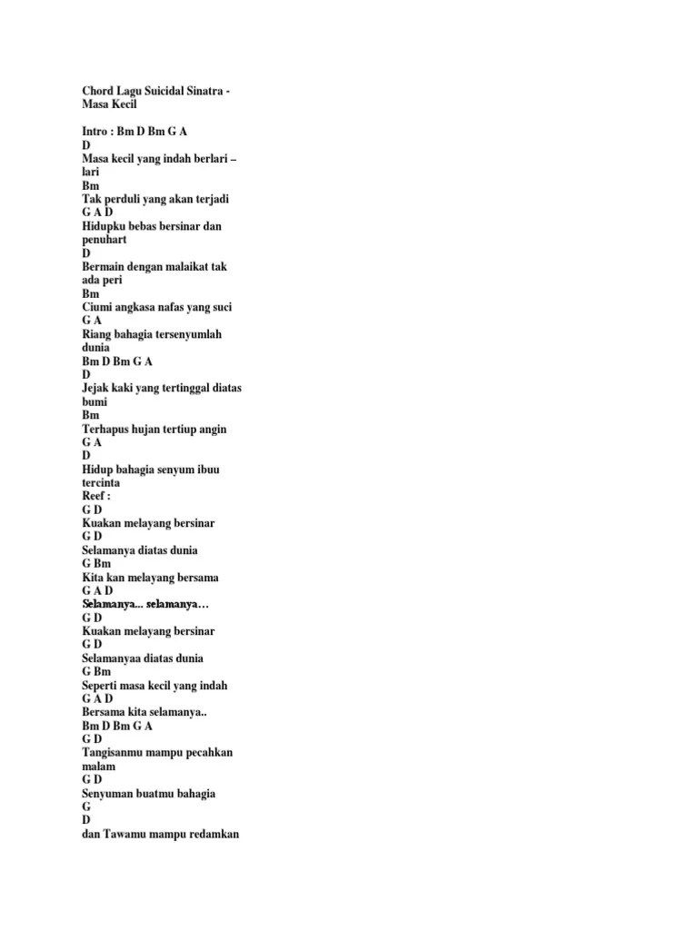 Chord Lagu Suicidal Sinatra | PDF
