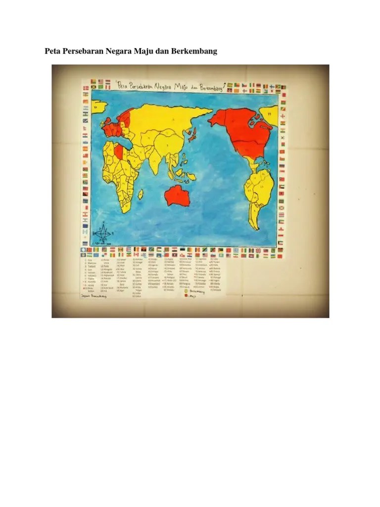 Peta Persebaran Negara Maju Dan Berkembang