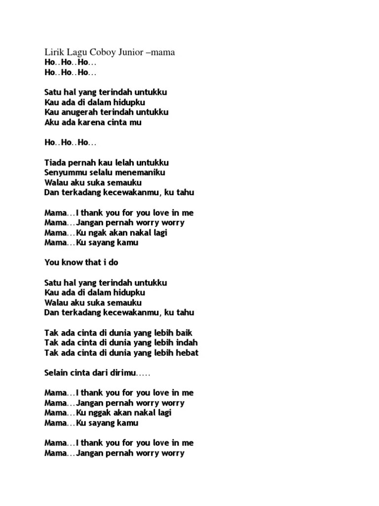 Coboy Junior Kamu Lirik