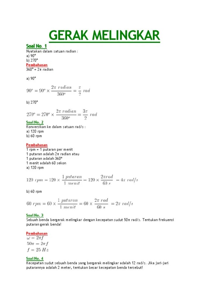 Laporan Praktikum Fisika Teknik GERAK MELINGKAR | PDF