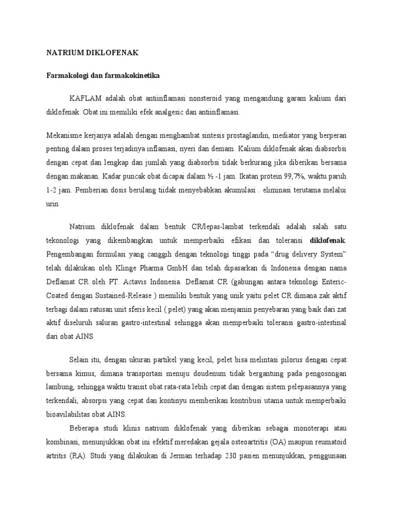 NATRIUM DIKLOFENAK Dan Kalium Diklofenak | PDF