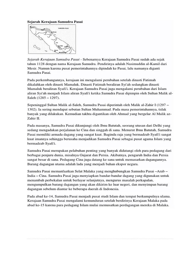 Sejarah Kerajaan Samudra Pasai | PDF