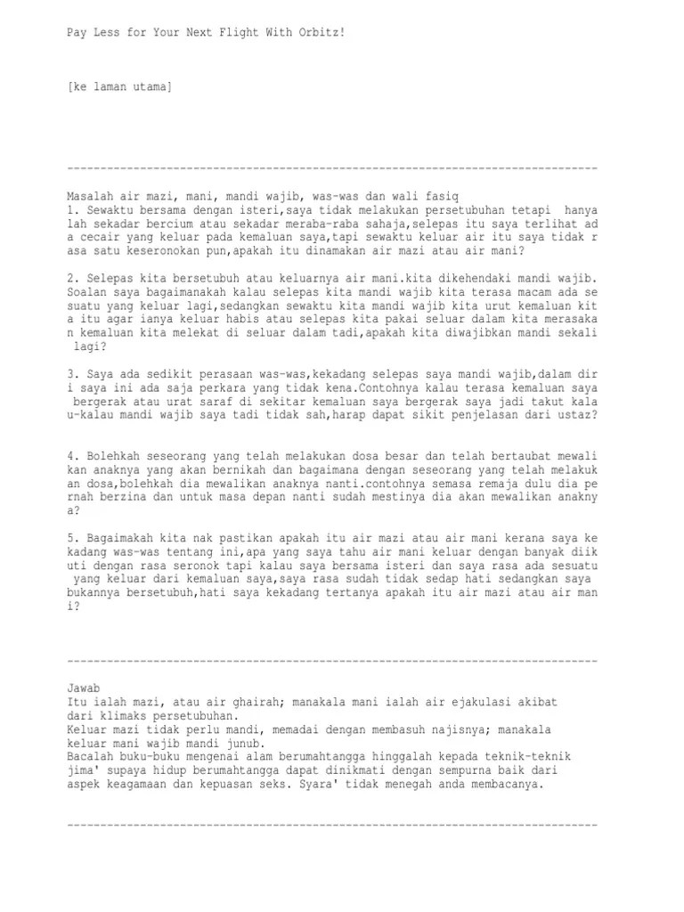 Air Mazi Mani Dan Sbgainya | PDF