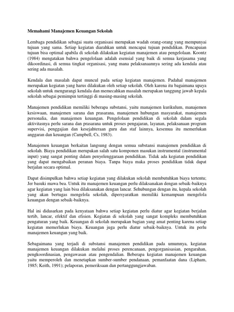 Manajemen Keuangan Sekolah Kelompok