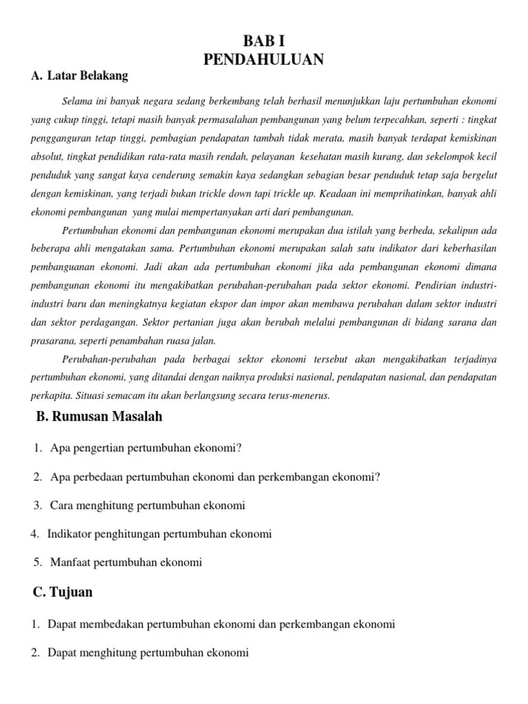 Indikator Pertumbuhan Ekonomi Brainly