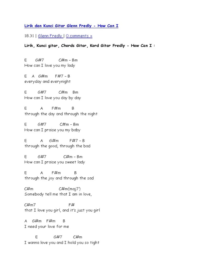 Glenn Fredly Terserah Chord C – Frametime