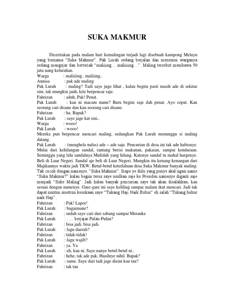 Naskah Drama Anekdot 5 Orang – Rasanya