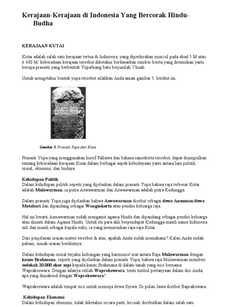 Kerajaan Hindu Budha | PDF