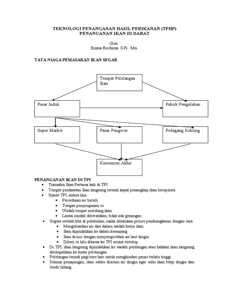 Penanganan Ikan Di Darat | PDF