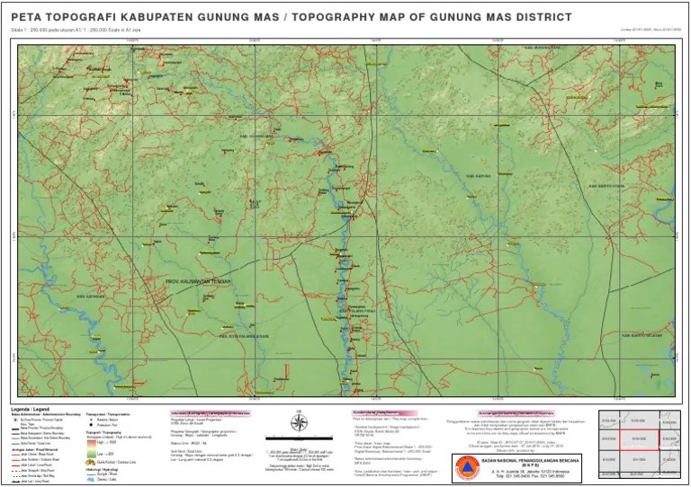 Peta Kabupaten Gunung Mas | PDF