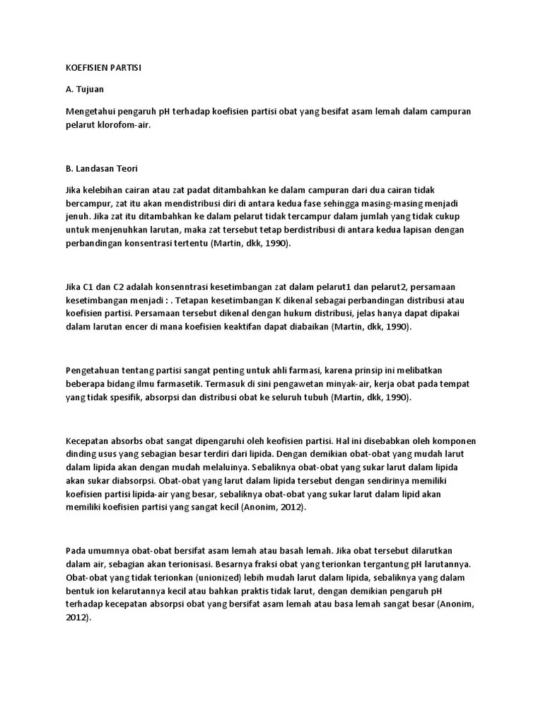 Koefisien Partisi | PDF