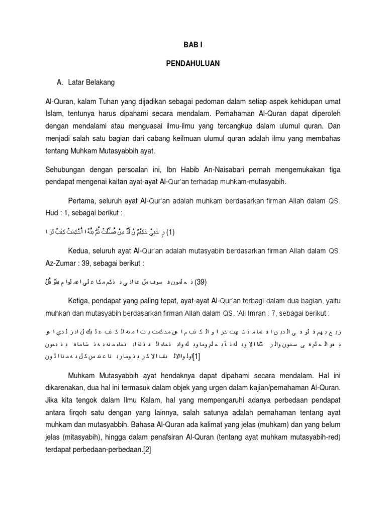 Muhkam Dan Mutasyabih